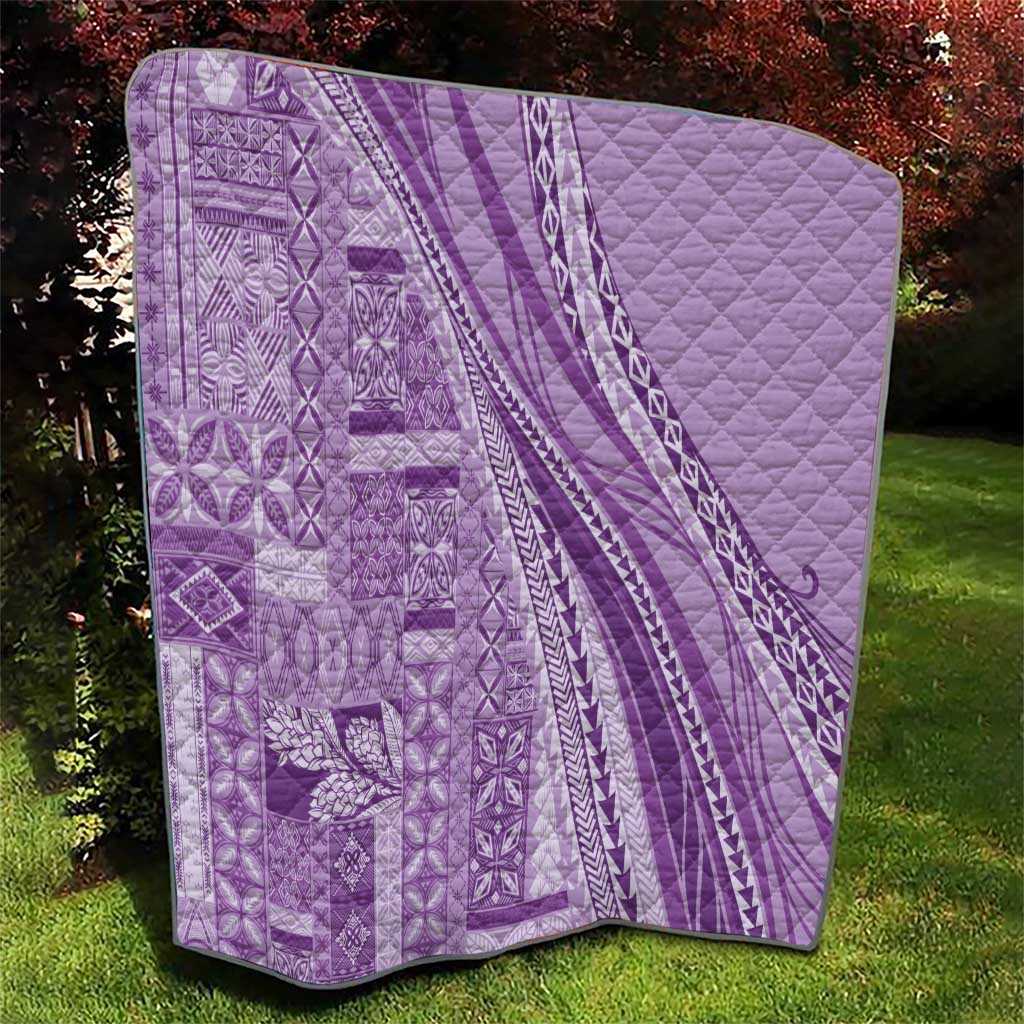 Pasifika Women's Day - Samoa Siapo Malu Tattoo Inspired Quilt Lavender