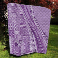 Pasifika Women's Day - Samoa Siapo Malu Tattoo Inspired Quilt Lavender