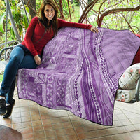 Pasifika Women's Day - Samoa Siapo Malu Tattoo Inspired Quilt Lavender