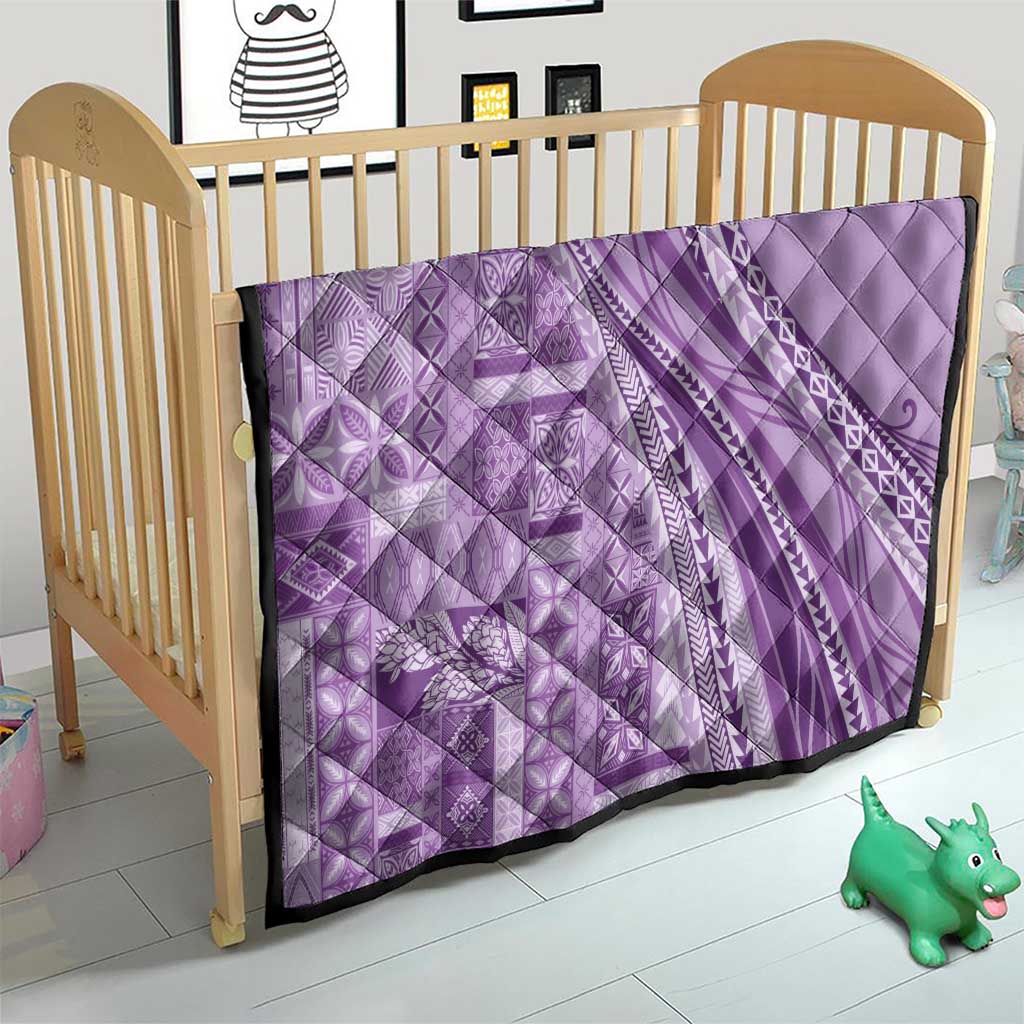 Pasifika Women's Day - Samoa Siapo Malu Tattoo Inspired Quilt Lavender