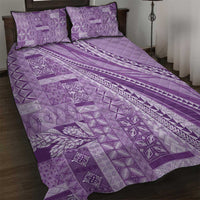 Pasifika Women's Day - Samoa Siapo Malu Tattoo Inspired Quilt Bed Set Lavender