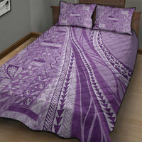 Pasifika Women's Day - Samoa Siapo Malu Tattoo Inspired Quilt Bed Set Lavender