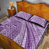 Pasifika Women's Day - Samoa Siapo Malu Tattoo Inspired Quilt Bed Set Lavender