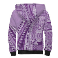 Pasifika Women's Day - Samoa Siapo Malu Tattoo Inspired Sherpa Hoodie Lavender LT7 - Polynesian Pride