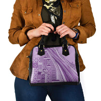 Pasifika Women's Day - Samoa Siapo Malu Tattoo Inspired Shoulder Handbag Lavender