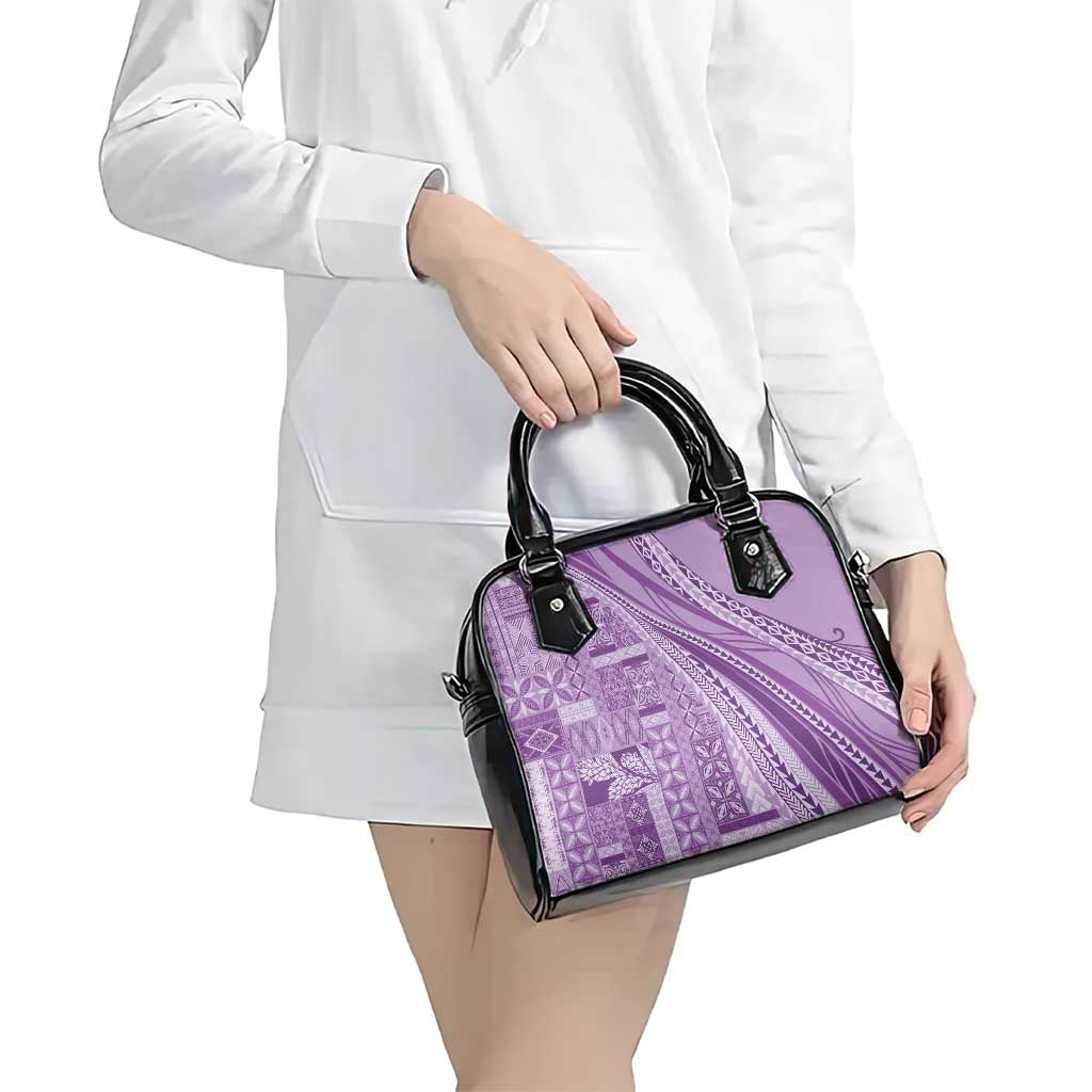 Pasifika Women's Day - Samoa Siapo Malu Tattoo Inspired Shoulder Handbag Lavender