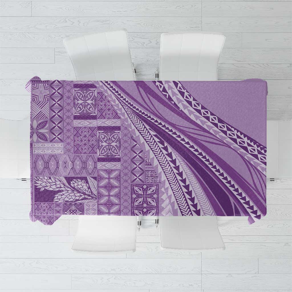 Pasifika Women's Day - Samoa Siapo Malu Tattoo Inspired Tablecloth Lavender