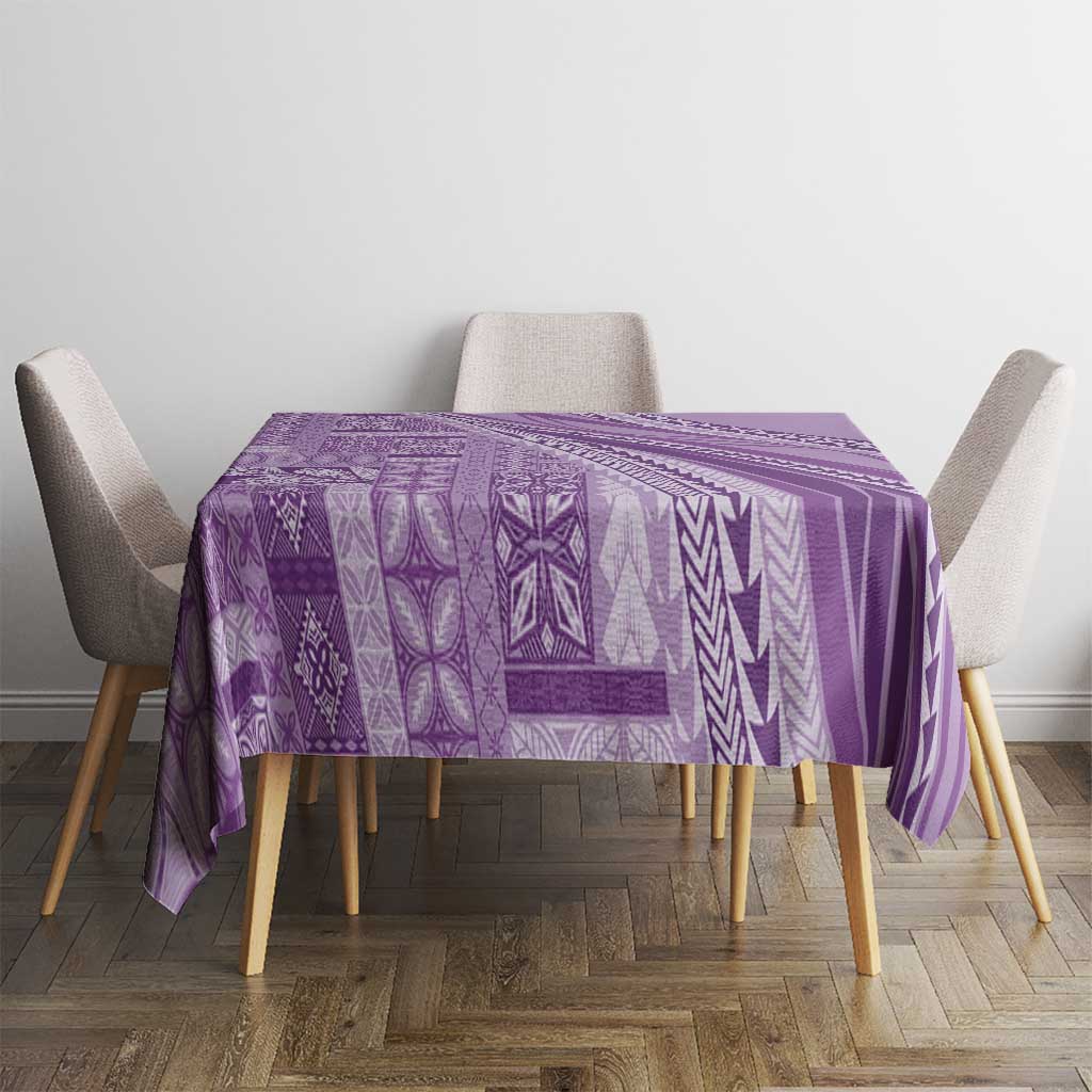 Pasifika Women's Day - Samoa Siapo Malu Tattoo Inspired Tablecloth Lavender