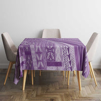 Pasifika Women's Day - Samoa Siapo Malu Tattoo Inspired Tablecloth Lavender