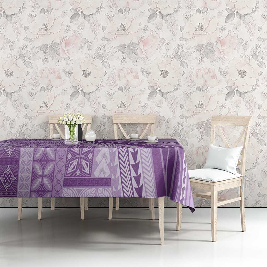 Pasifika Women's Day - Samoa Siapo Malu Tattoo Inspired Tablecloth Lavender