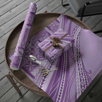 Pasifika Women's Day - Samoa Siapo Malu Tattoo Inspired Wrapping Paper Lavender