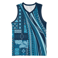 Pasifika Women's Day - Samoa Siapo Malu Tattoo Inspired Basketball Jersey Navy Blue LT7 Unisex Navy Blue - Polynesian Pride