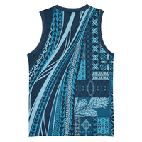 Pasifika Women's Day - Samoa Siapo Malu Tattoo Inspired Basketball Jersey Navy Blue LT7 - Polynesian Pride