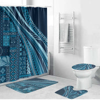 Pasifika Women's Day - Samoa Siapo Malu Tattoo Inspired Bathroom Set Navy Blue