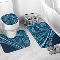 Pasifika Women's Day - Samoa Siapo Malu Tattoo Inspired Bathroom Set Navy Blue