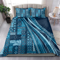 Pasifika Women's Day - Samoa Siapo Malu Tattoo Inspired Bedding Set Navy Blue LT7 - Polynesian Pride