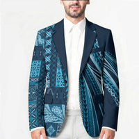 Pasifika Women's Day - Samoa Siapo Malu Tattoo Inspired Blazer Navy Blue