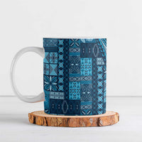 Pasifika Women's Day - Samoa Siapo Malu Tattoo Inspired Ceramic Mug Navy Blue
