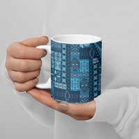 Pasifika Women's Day - Samoa Siapo Malu Tattoo Inspired Ceramic Mug Navy Blue
