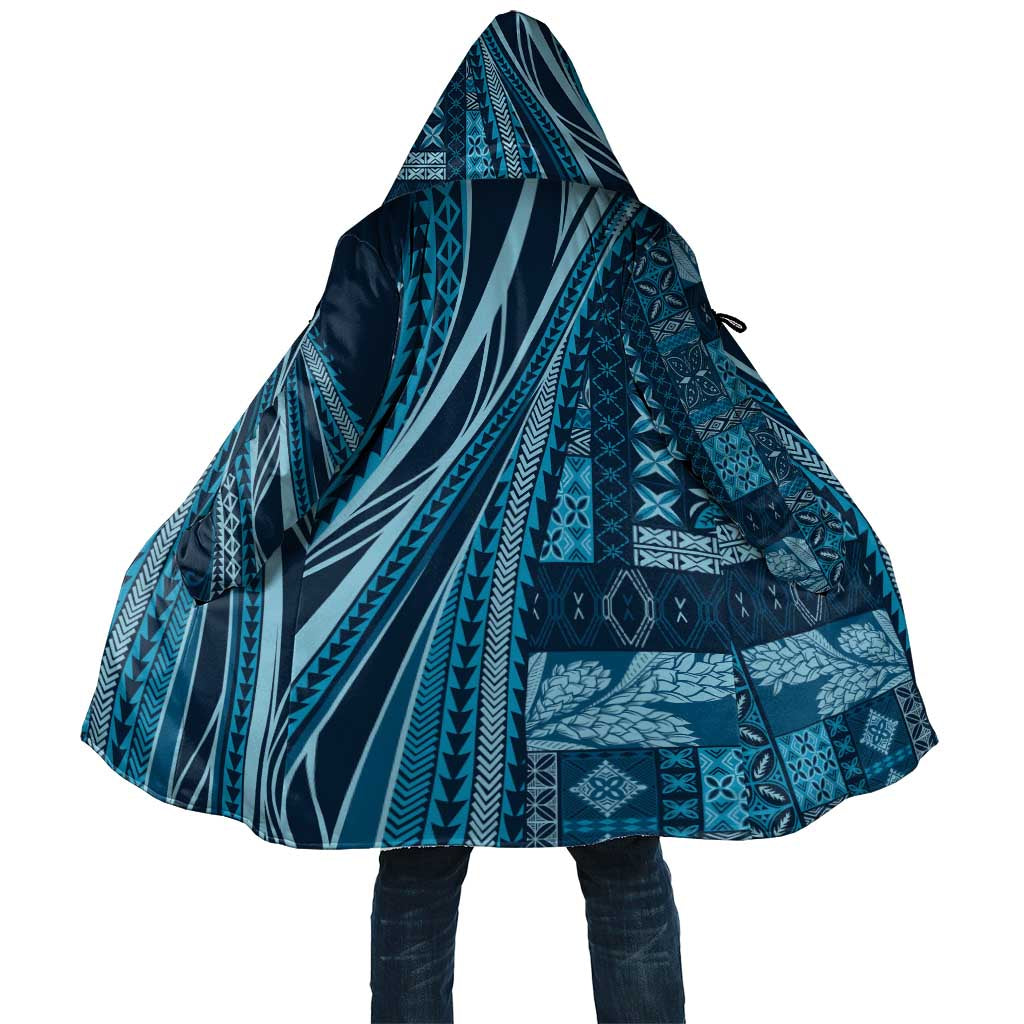 Pasifika Women's Day - Samoa Siapo Malu Tattoo Inspired Cloak Navy Blue