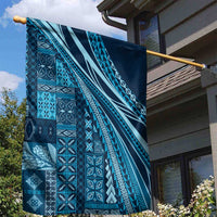 Pasifika Women's Day - Samoa Siapo Malu Tattoo Inspired Garden Flag Navy Blue