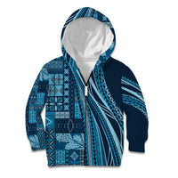 Pasifika Women's Day - Samoa Siapo Malu Tattoo Inspired Kid Hoodie Navy Blue