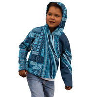 Pasifika Women's Day - Samoa Siapo Malu Tattoo Inspired Kid Hoodie Navy Blue