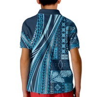 Pasifika Women's Day - Samoa Siapo Malu Tattoo Inspired Kid Polo Shirt Navy Blue LT7 - Polynesian Pride