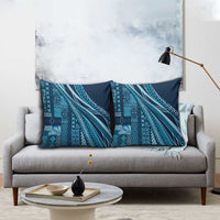 Pasifika Women's Day - Samoa Siapo Malu Tattoo Inspired Pillow Cover Navy Blue