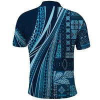 Pasifika Women's Day - Samoa Siapo Malu Tattoo Inspired Polo Shirt Navy Blue