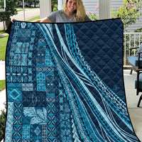 Pasifika Women's Day - Samoa Siapo Malu Tattoo Inspired Quilt Navy Blue