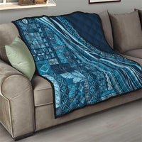 Pasifika Women's Day - Samoa Siapo Malu Tattoo Inspired Quilt Navy Blue