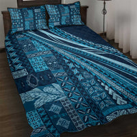 Pasifika Women's Day - Samoa Siapo Malu Tattoo Inspired Quilt Bed Set Navy Blue