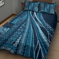Pasifika Women's Day - Samoa Siapo Malu Tattoo Inspired Quilt Bed Set Navy Blue