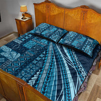 Pasifika Women's Day - Samoa Siapo Malu Tattoo Inspired Quilt Bed Set Navy Blue