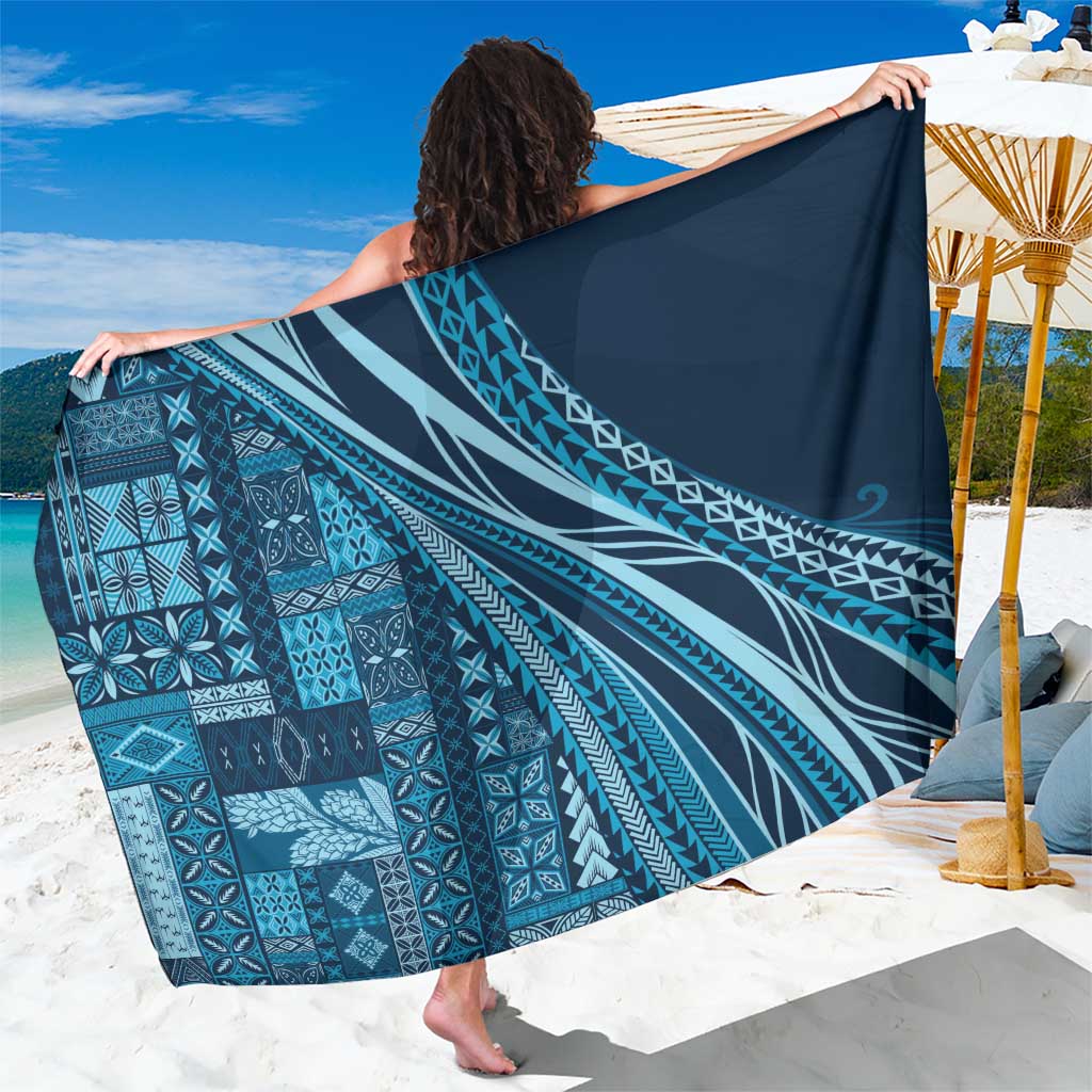 Pasifika Women's Day - Samoa Siapo Malu Tattoo Inspired Sarong Navy Blue
