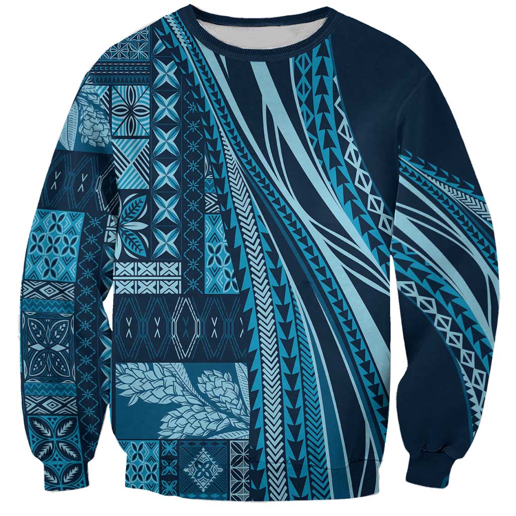 Pasifika Women's Day - Samoa Siapo Malu Tattoo Inspired Sweatshirt Navy Blue