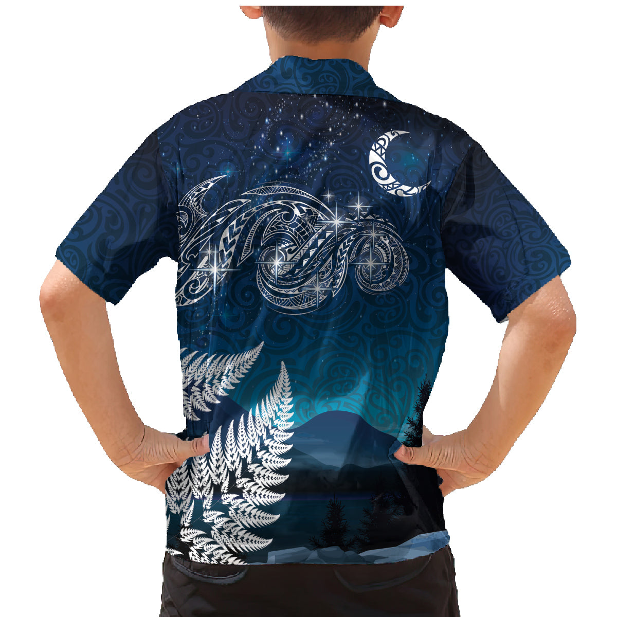 New Zealand Matariki Family Matching Mermaid Dress and Hawaiian Shirt Starry Night Style LT7 - Polynesian Pride