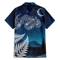 New Zealand Matariki Family Matching Off Shoulder Short Dress and Hawaiian Shirt Starry Night Style LT7 - Polynesian Pride
