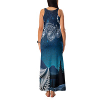 New Zealand Matariki Family Matching Tank Maxi Dress and Hawaiian Shirt Starry Night Style LT7 - Polynesian Pride