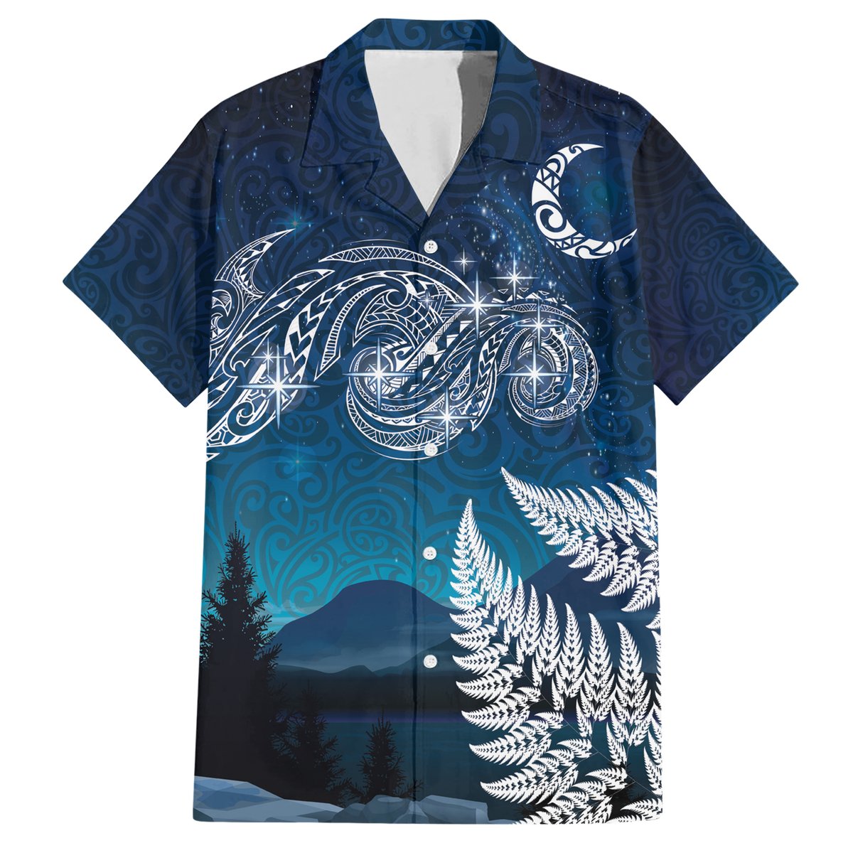 New Zealand Matariki Hawaiian Shirt Starry Night Style LT7 Navy - Polynesian Pride