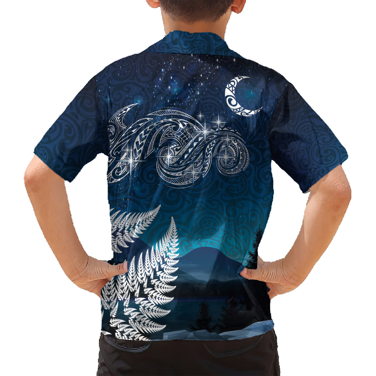 New Zealand Matariki Kid Hawaiian Shirt Starry Night Style LT7 - Polynesian Pride