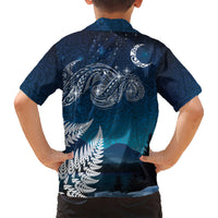 New Zealand Matariki Kid Hawaiian Shirt Starry Night Style LT7 - Polynesian Pride