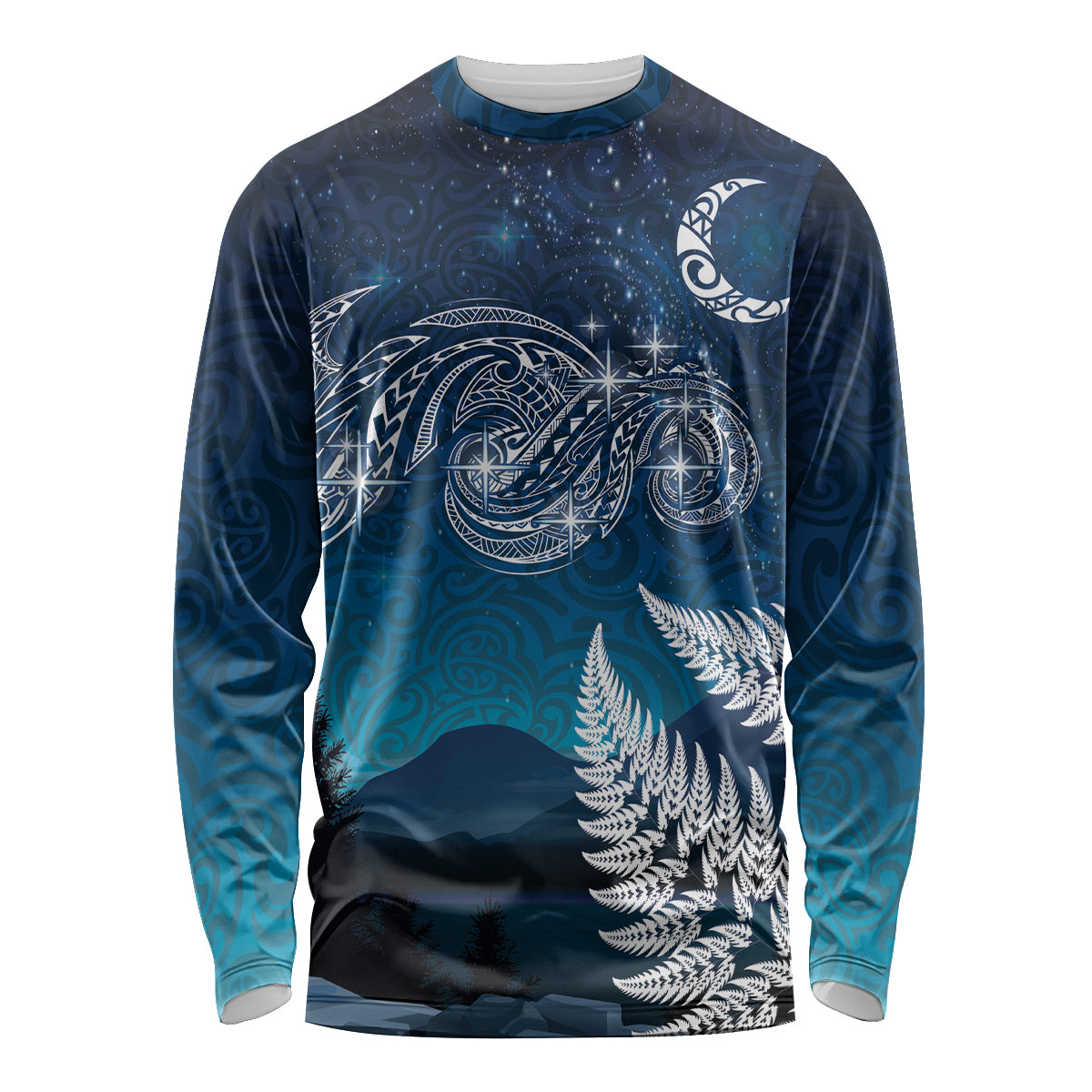 New Zealand Matariki Long Sleeve Shirt Starry Night Style LT7 Unisex Navy - Polynesian Pride