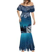 New Zealand Matariki Mermaid Dress Starry Night Style LT7 - Polynesian Pride