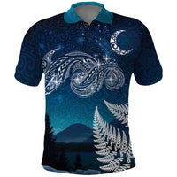 New Zealand Matariki Polo Shirt Starry Night Style LT7 Navy - Polynesian Pride