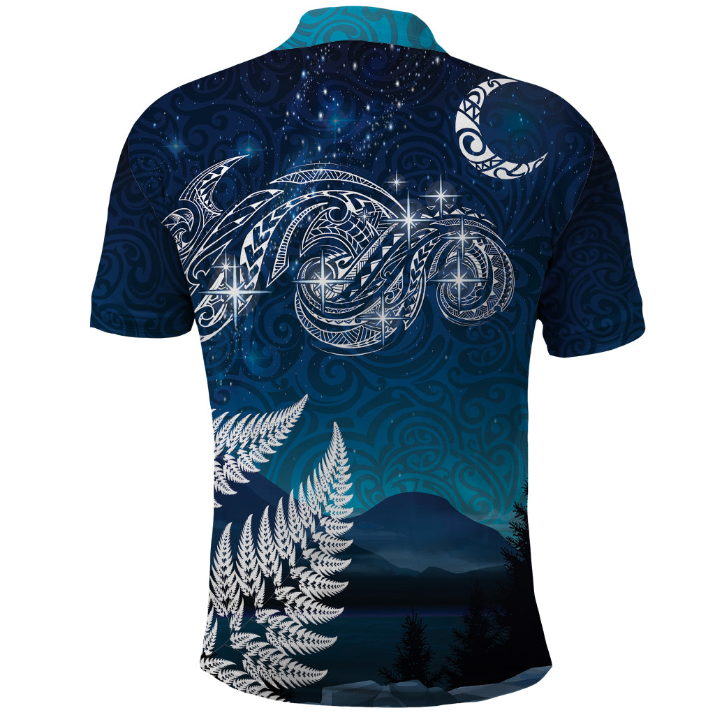 New Zealand Matariki Polo Shirt Starry Night Style LT7 - Polynesian Pride