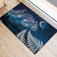 New Zealand Matariki Rubber Doormat Starry Night Style LT7 - Polynesian Pride