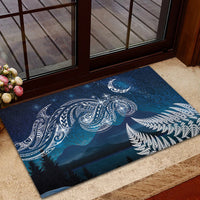 New Zealand Matariki Rubber Doormat Starry Night Style LT7 - Polynesian Pride