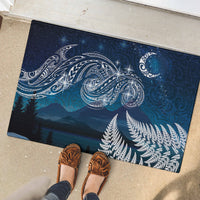 New Zealand Matariki Rubber Doormat Starry Night Style LT7 - Polynesian Pride